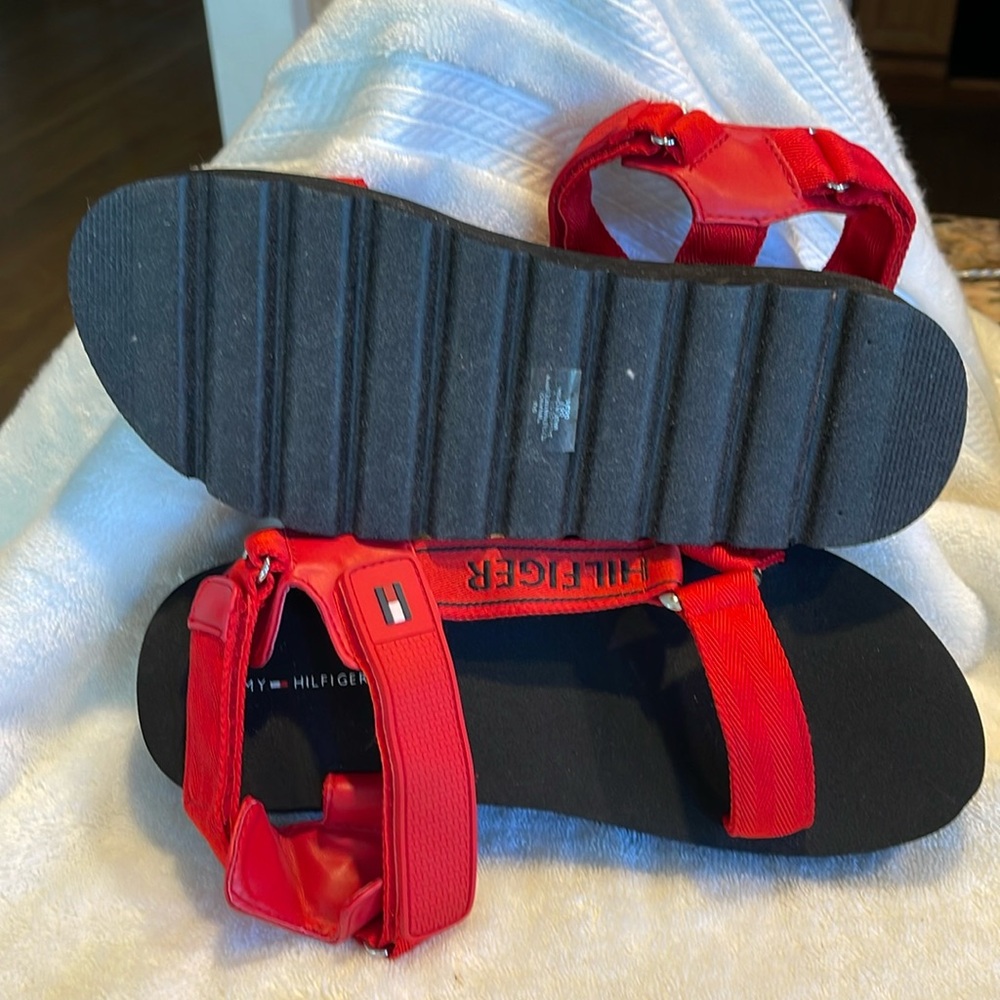 Red Tommy Hilfiger sandals